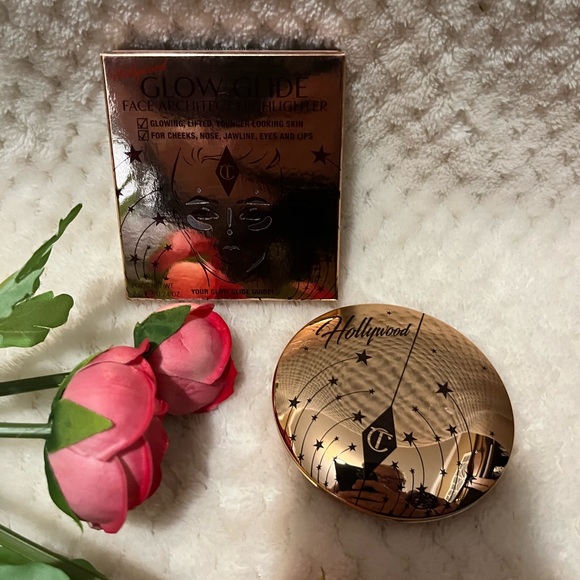 CHARLOTTE TILBURY GLOW GLIDE DACE ARCHITECT HIGHLIGHTER IN PILLOW TALK GLOW. NWT - Picture 2 of 3